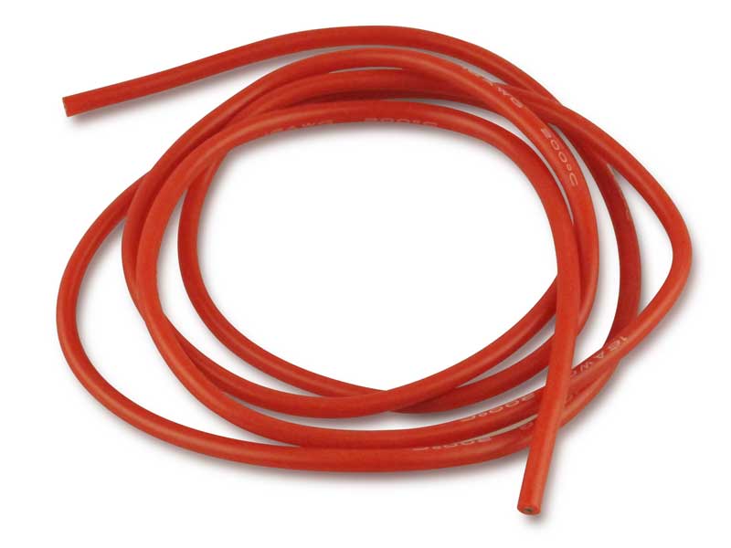 Câble de silicone  1 5mm x 1000mm  rouge