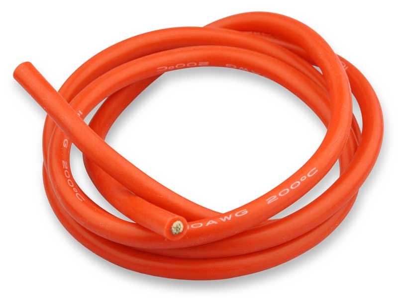 Câble de silicone  6mmx1000mm  rouge