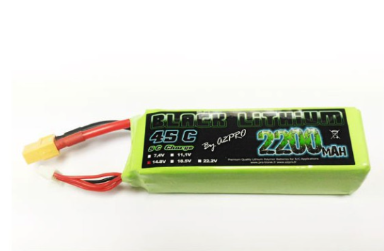 Accu Lipo 2200mAh 4s 45C Black Lithium Lipo 4S (14,8V)