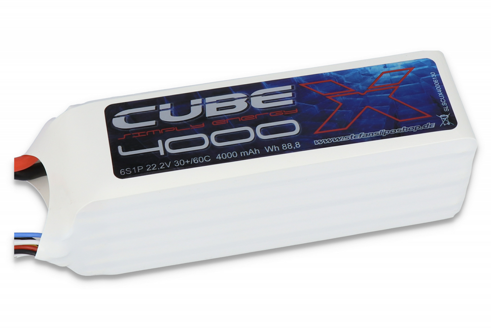 Accu Lipo 4000mAh 6S 30/60C SLS X CUBE Lipo 6s (22,2V)
