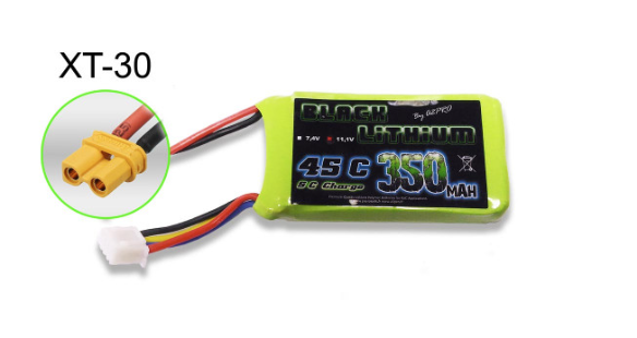 Accu lipo Black Lithium 350mAh 3s 45c Lipo 3S (11,1V)