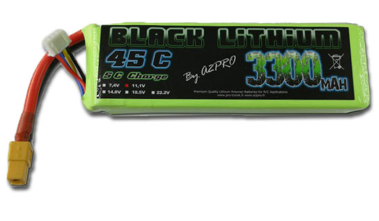 Accu lipo Black Lithium 3300mAh 3s 45c