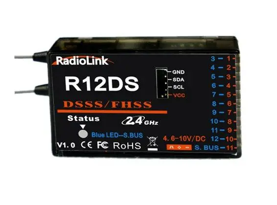 Radio AT10II 12 voies mode 1 + Recepteur RD12S + Telemetrie PRM Radios