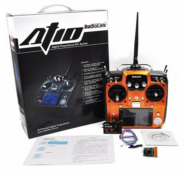 Radio AT10II 12 voies mode 1 + Recepteur RD12S + Telemetrie PRM