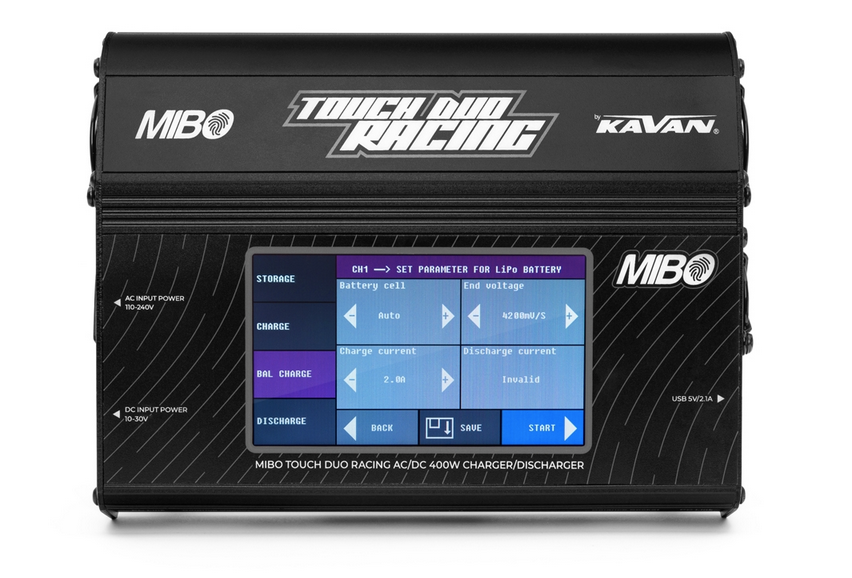Chargeur Mibo Touch Duo Racing 400W AC/DC Chargeurs