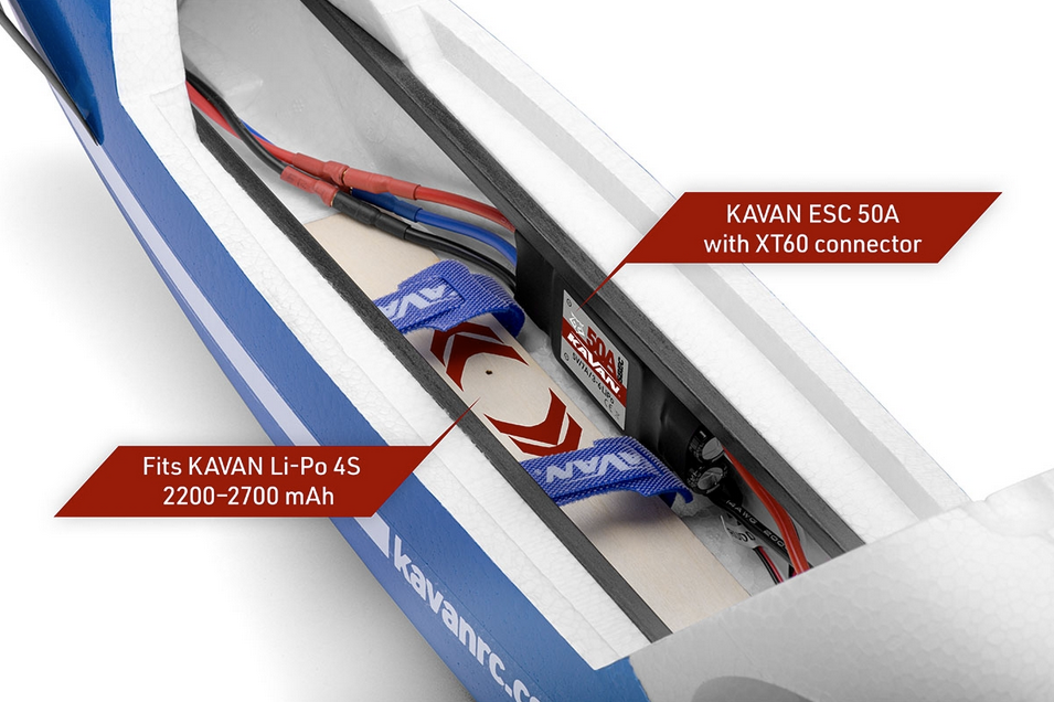 Planeur Swift S1 2400mm PNP Rouge Kavan Planeurs