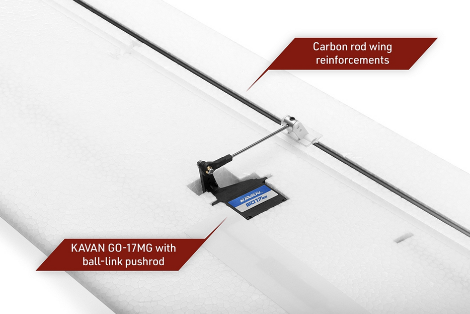 Planeur Swift S1 2400mm PNP Rouge Kavan Planeurs