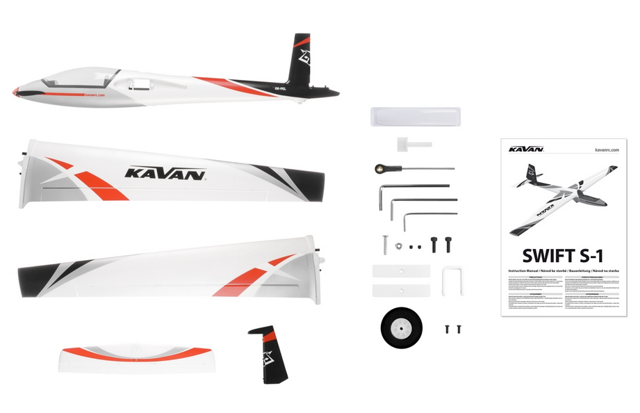 Planeur Swift S1 2400mm PNP Rouge Kavan Planeurs