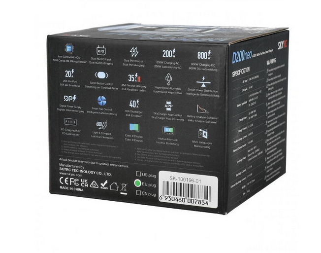 Chargeur D200 Neo Duo AC/DC  (AC 200W - DC 2x400W) SkyRc Chargeurs