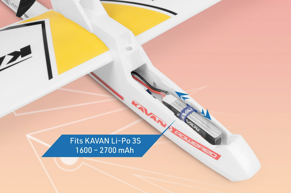 Planeur Beta 1400mm Bleu PNP Kavan Planeurs