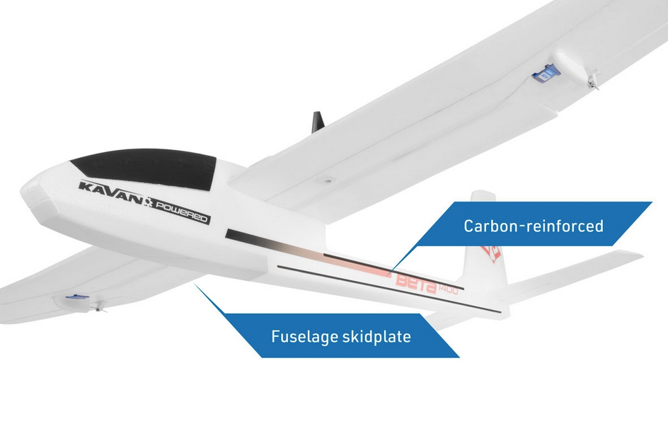 Planeur Beta 1400mm Bleu PNP Kavan Planeurs