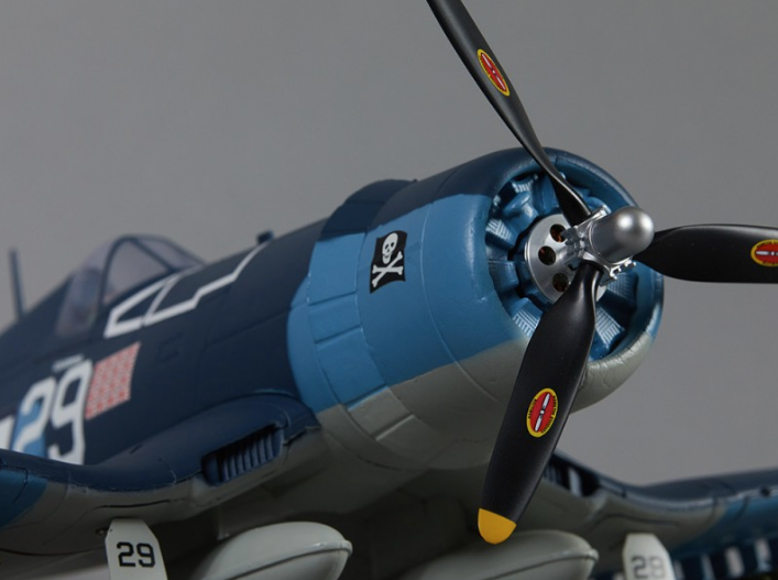 Warbird F4U Corsair bleu PNP 750mm Derbee Warbird