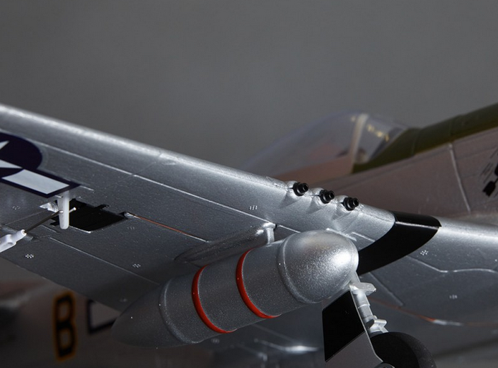 Warbird P-51D Mustang jaune PNP 750mm Derbee Warbird