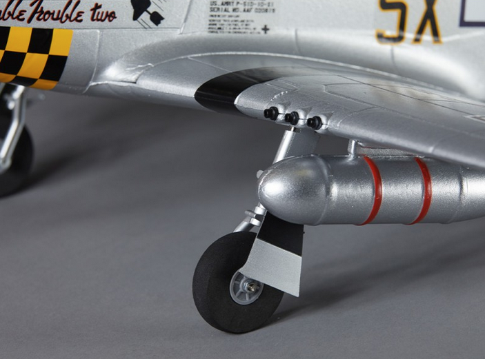 Warbird P-51D Mustang jaune PNP 750mm Derbee Warbird