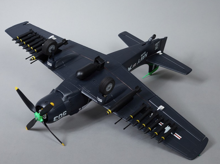 Warbird A1 Skyraider bleu PNP 750mm Derbee Warbird