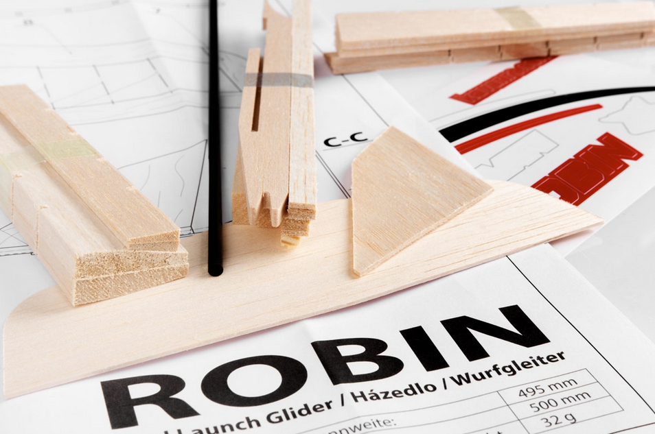 Planeur Robin 495mm à construire Kavan Planeurs