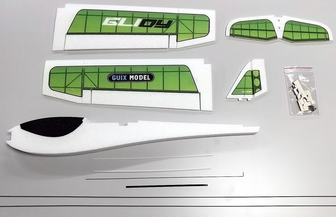 Planeur Glidy Vert 890mm Guixmodel Planeurs
