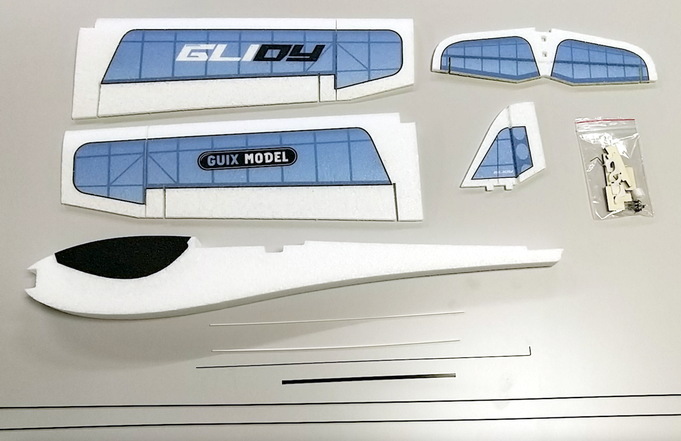 Planeur Glidy Bleu 890mm Guixmodel Planeurs