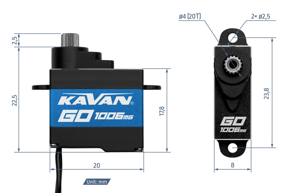 Servo GO-1006Mg 7gr Kavan Servos
