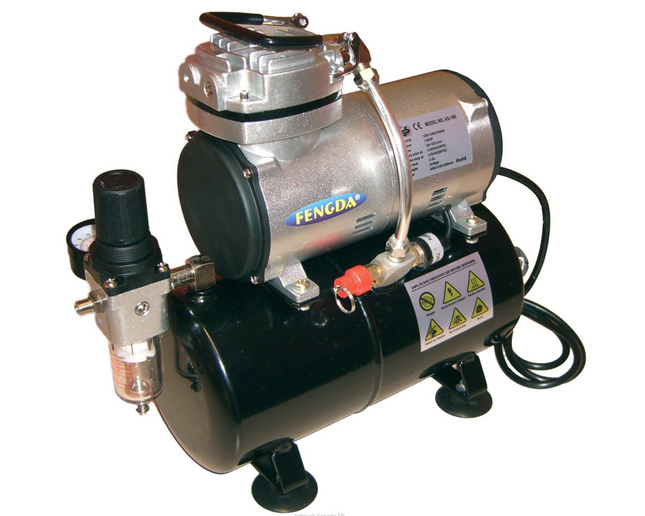 Compresseur silencieux mono piston avec cuve Fengda Peinture