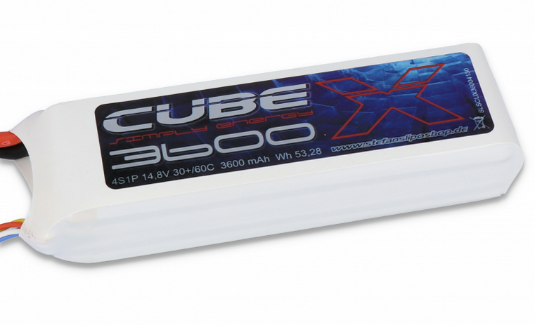 Accu Lipo 3600mAh 4S 30/60C SLS X CUBE