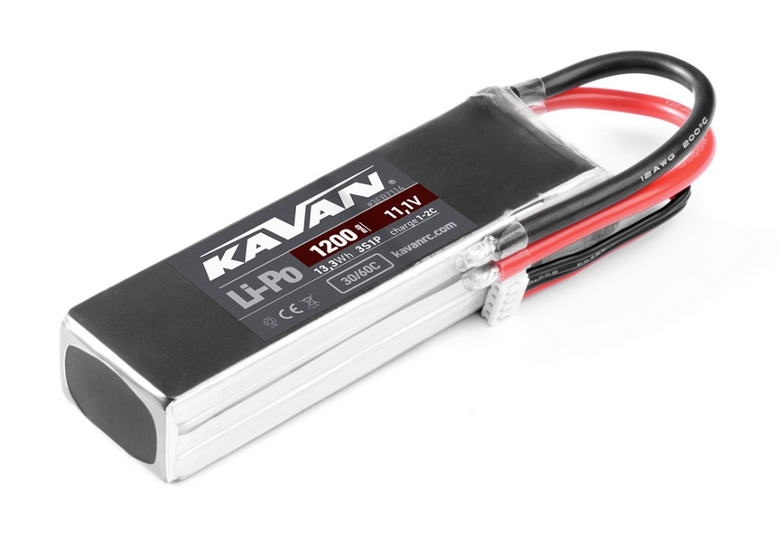 Accu Lipo 1200mAh 3s Kavan 30/60C Lipo 3S (11,1V)