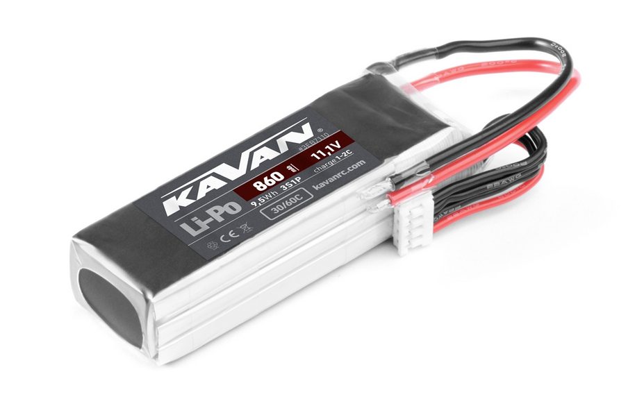 Accu Lipo 860mAh 3S 30/60C Kavan Lipo 3S (11,1V)