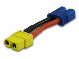 Adaptateur compatible avec XT60 femelle E-flite EC3 mâle