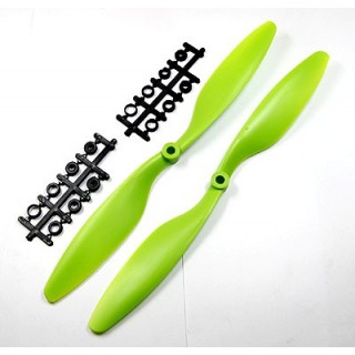 Lot d'hélices Vertes 10x4,5 pour quadri-copter