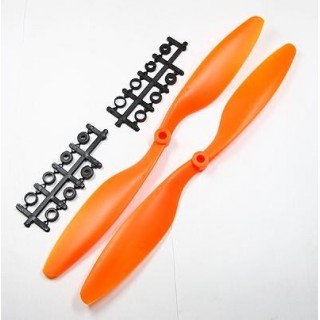 Lot d'hélices Orange 10x4,5 pour quadri-copter