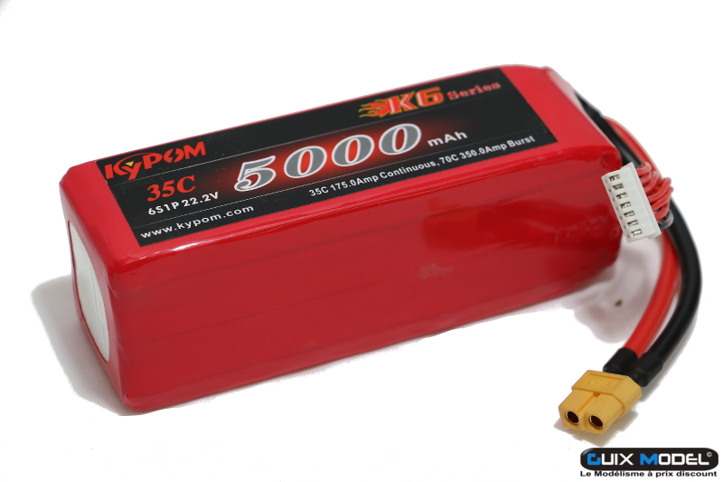 Accu lipo 5000mAh 6S 35C KYPOM Lipo 6s (22,2V)
