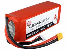 LiPo 6s1p 22,2V 8000mAh 45C BRAINERGY