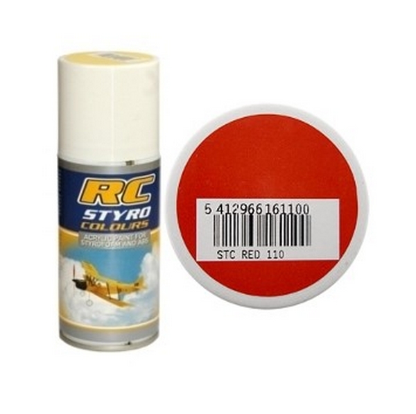Bombe peinture rouge rc styro (150ml)