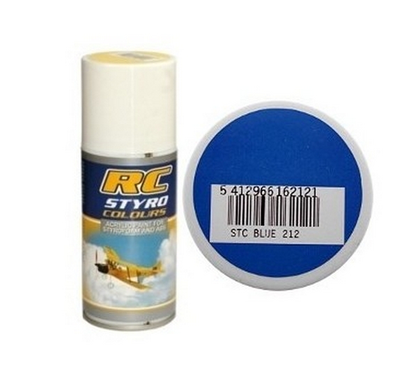 Bombe de peinture bleu RC Styro (150ml) Peinture