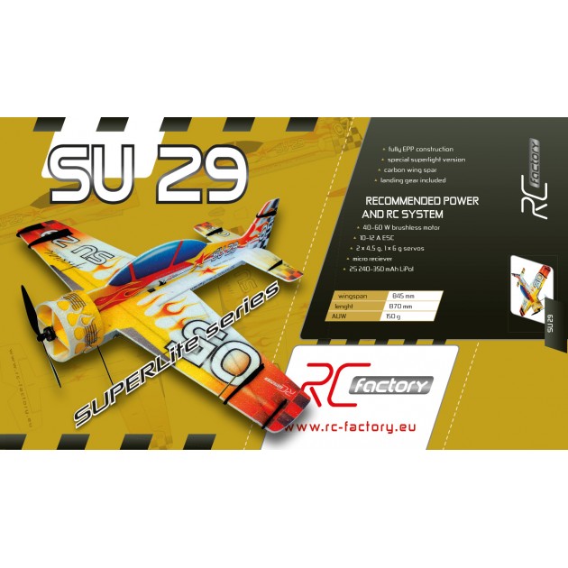 SU-29 RUSSIAN Superlite EPP 845mm RC Factory Kit Indoor